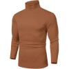 COOFANDY Men’s Slim Fit Basic Turtleneck Long Sleeve Lightweight Pullover Sweaters Casual Knitted Tops(Khaki)