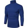 COOFANDY Men’s Slim Fit Basic Turtleneck Long Sleeve Lightweight Pullover Sweaters Casual Knitted Tops(Royal Blue)