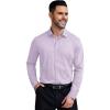 COOFANDY Mens Stretch Dress Shirts Muscle Fit Wrinkle Free Long Sleeve Button Down Shirt Business Casual Shirts(Purple Stripes)