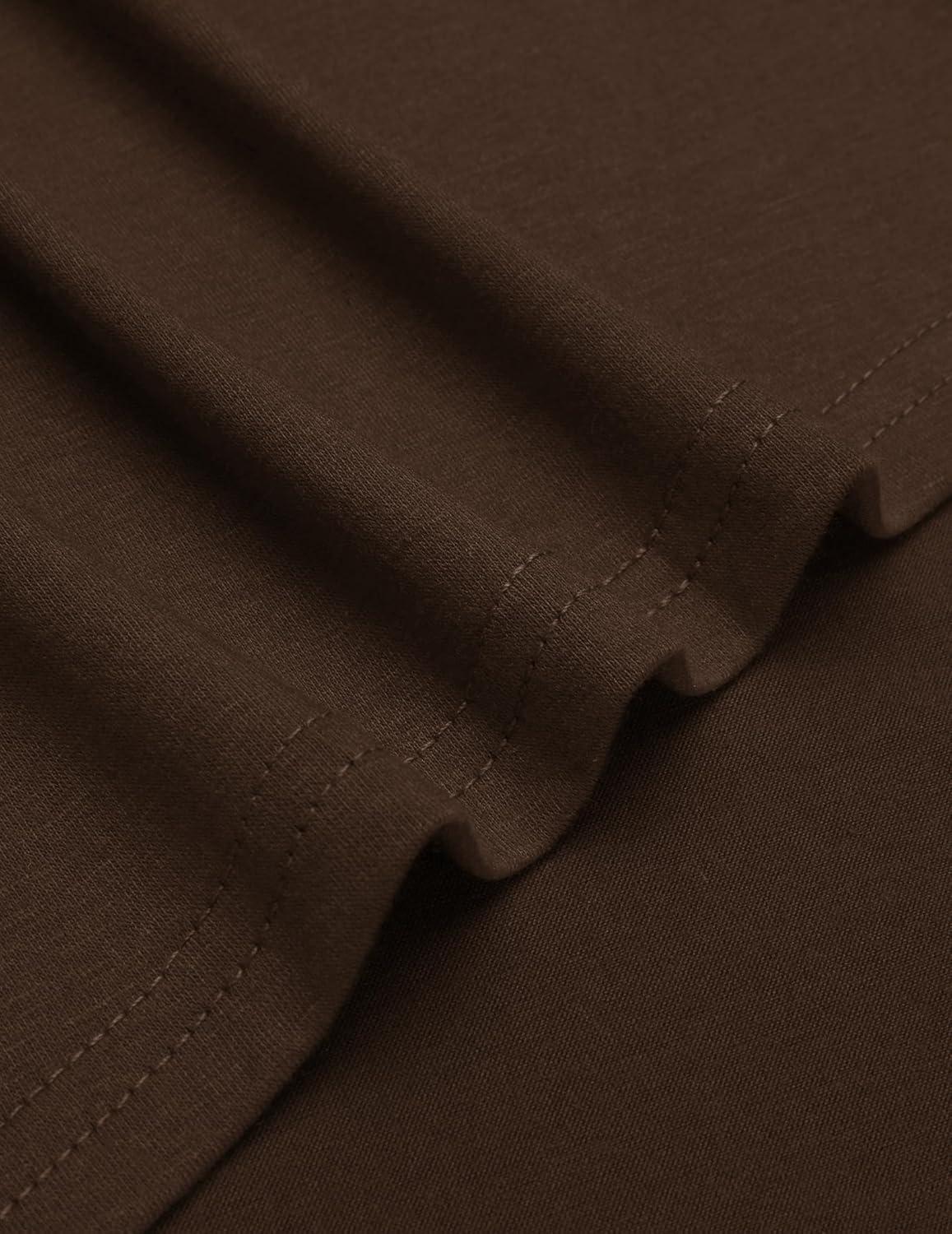 imageCOOFANDY Long Hooded Cardigan Ruffle Shawl Collar Open Front Lightweight Drape Cape Overcoat with PocketsBrown