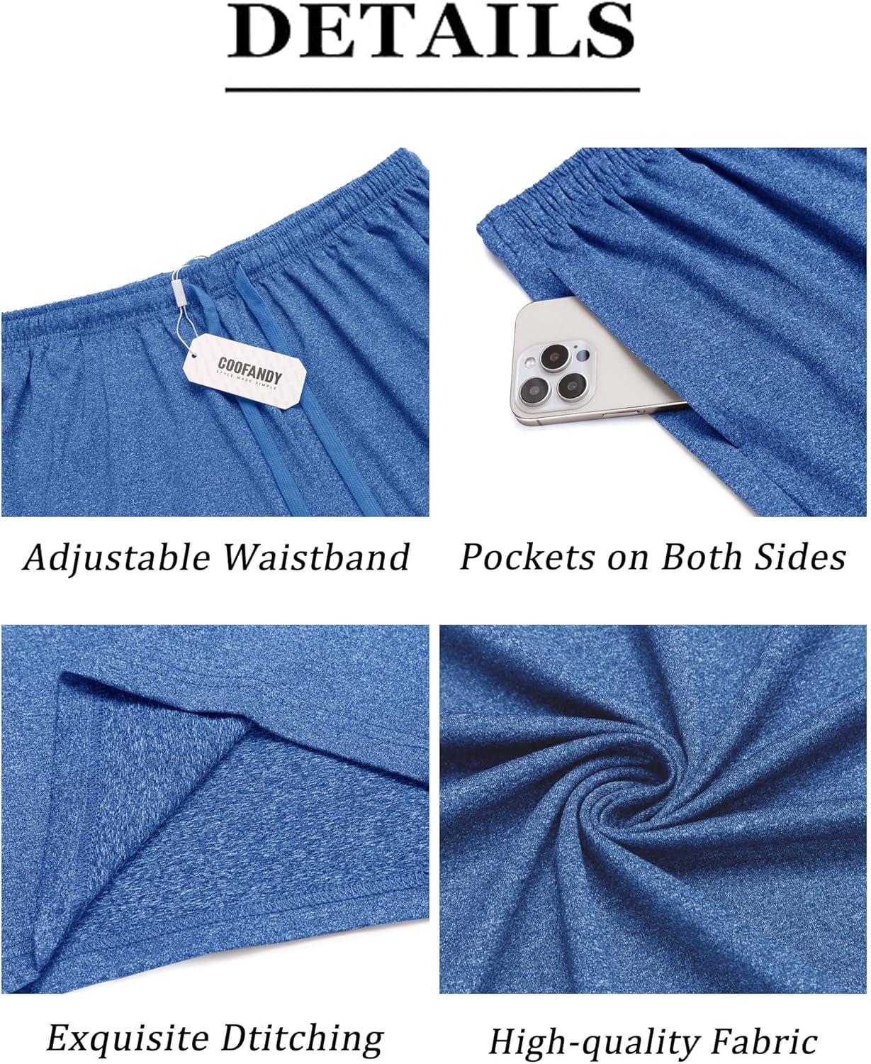 imageCOOFANDY Mens 2 Pack 9 inch Gym Workout Shorts Lightweight Casual Active Running Shorts with PocketsBlue1 Pack of 1