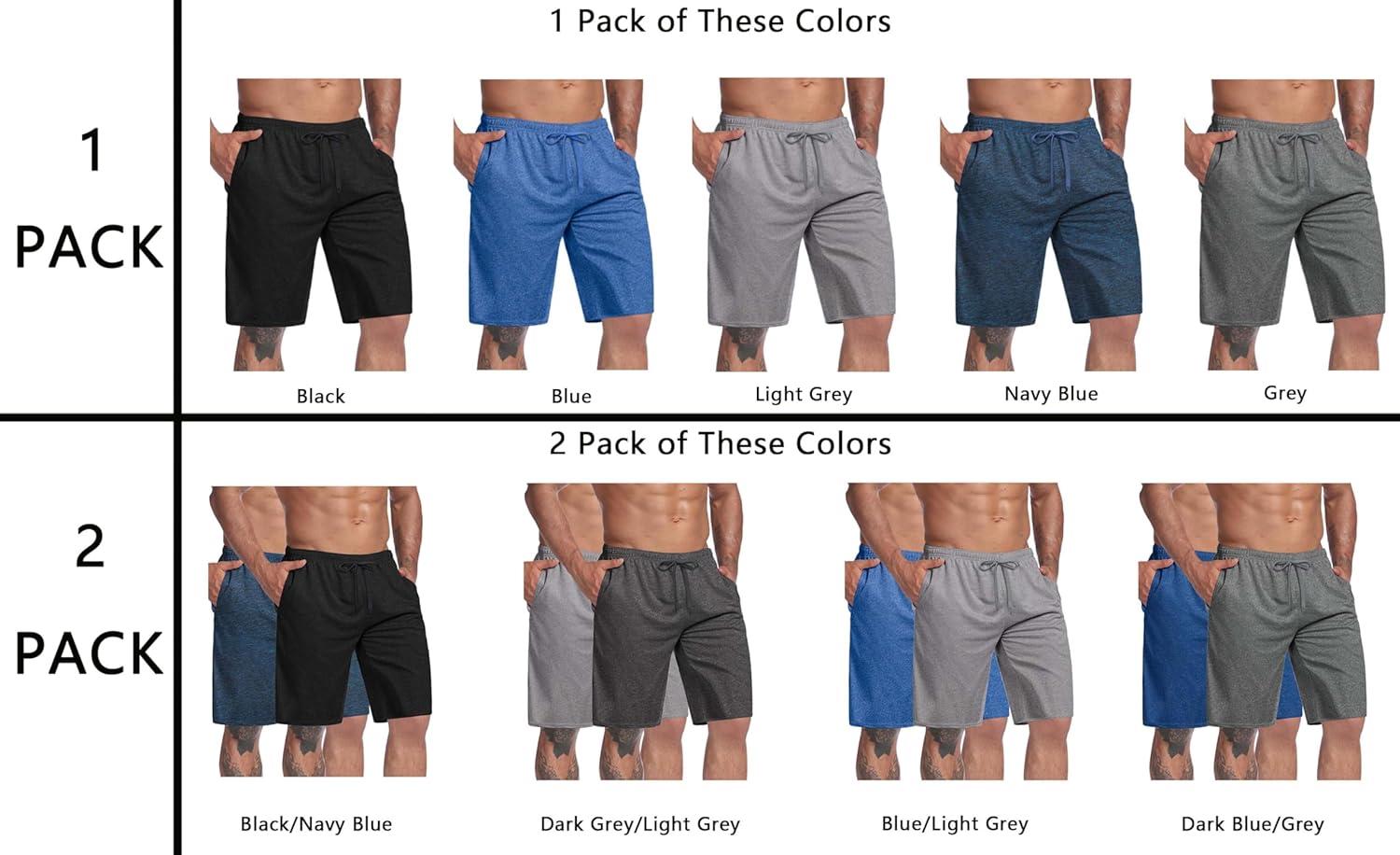 imageCOOFANDY Mens 2 Pack 9 inch Gym Workout Shorts Lightweight Casual Active Running Shorts with PocketsLight Grey1 Pack of 1