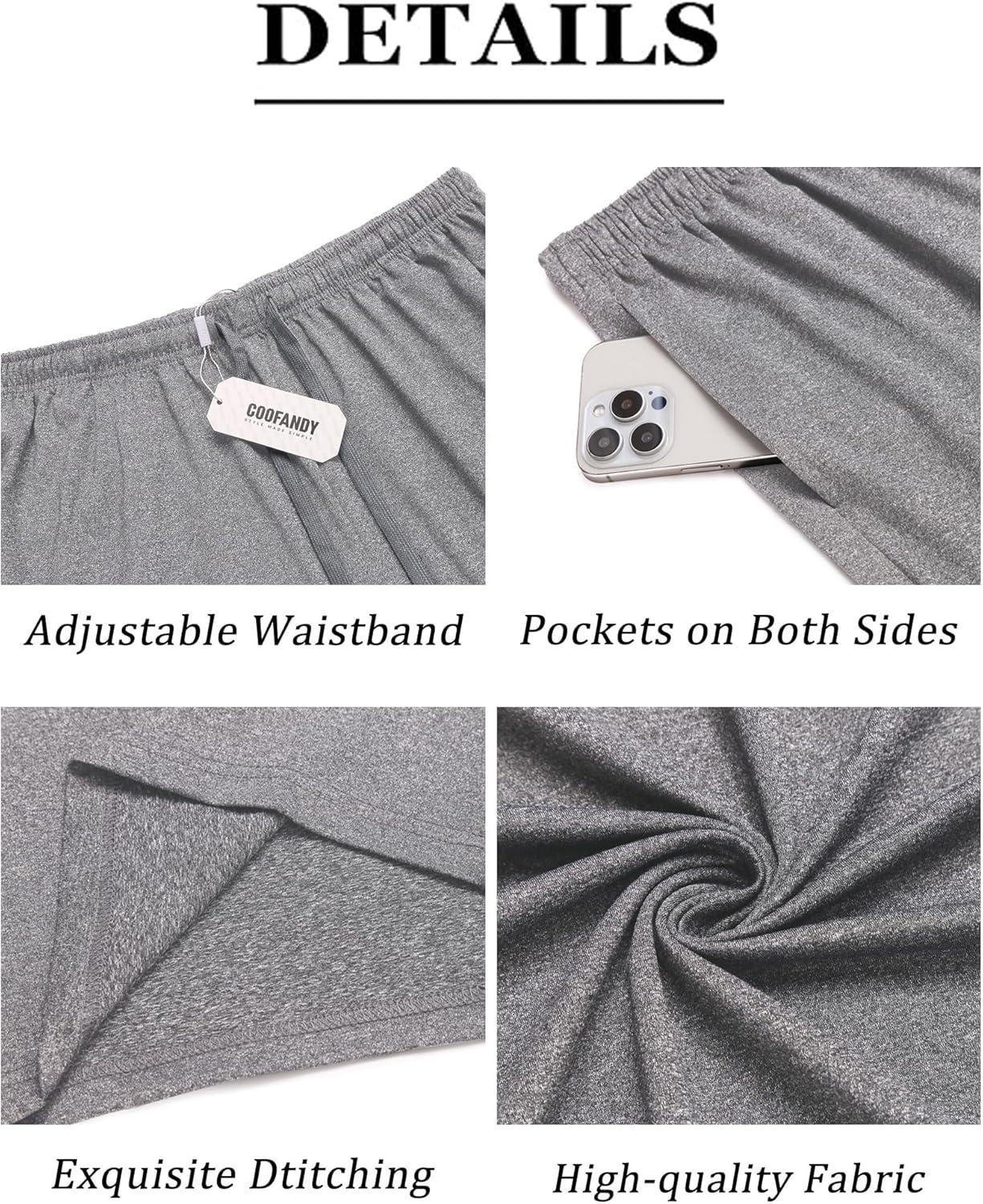 imageCOOFANDY Mens 2 Pack 9 inch Gym Workout Shorts Lightweight Casual Active Running Shorts with PocketsLight Grey1 Pack of 1