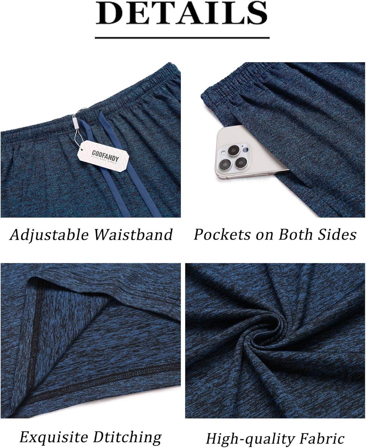 imageCOOFANDY Mens 2 Pack 9 inch Gym Workout Shorts Lightweight Casual Active Running Shorts with PocketsNavy Blue1 Pack of 1