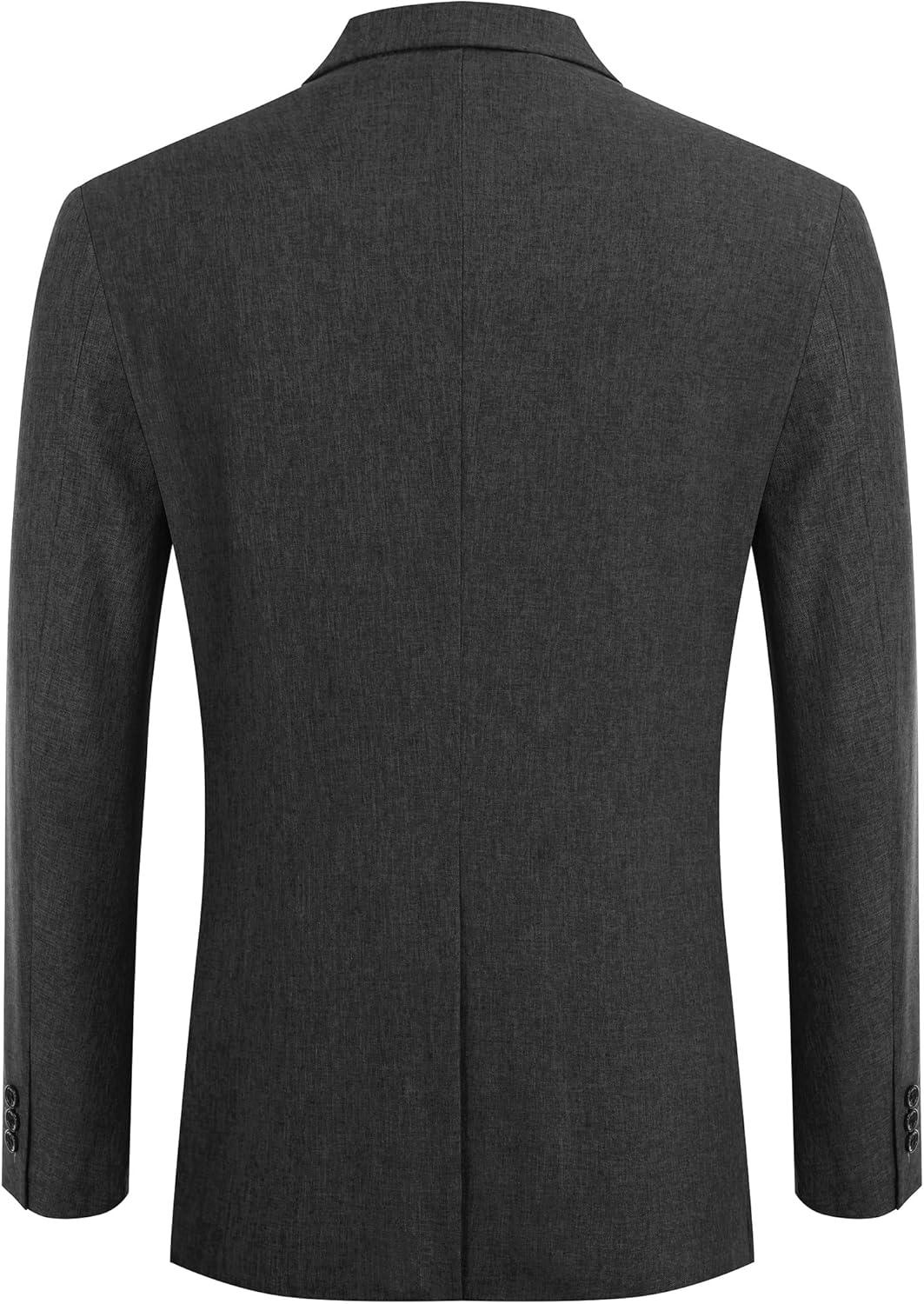 imageCOOFANDY Mens Blazer Casual Two Buttons Sport Coats Lightweight Suit JacketDark Charcoal