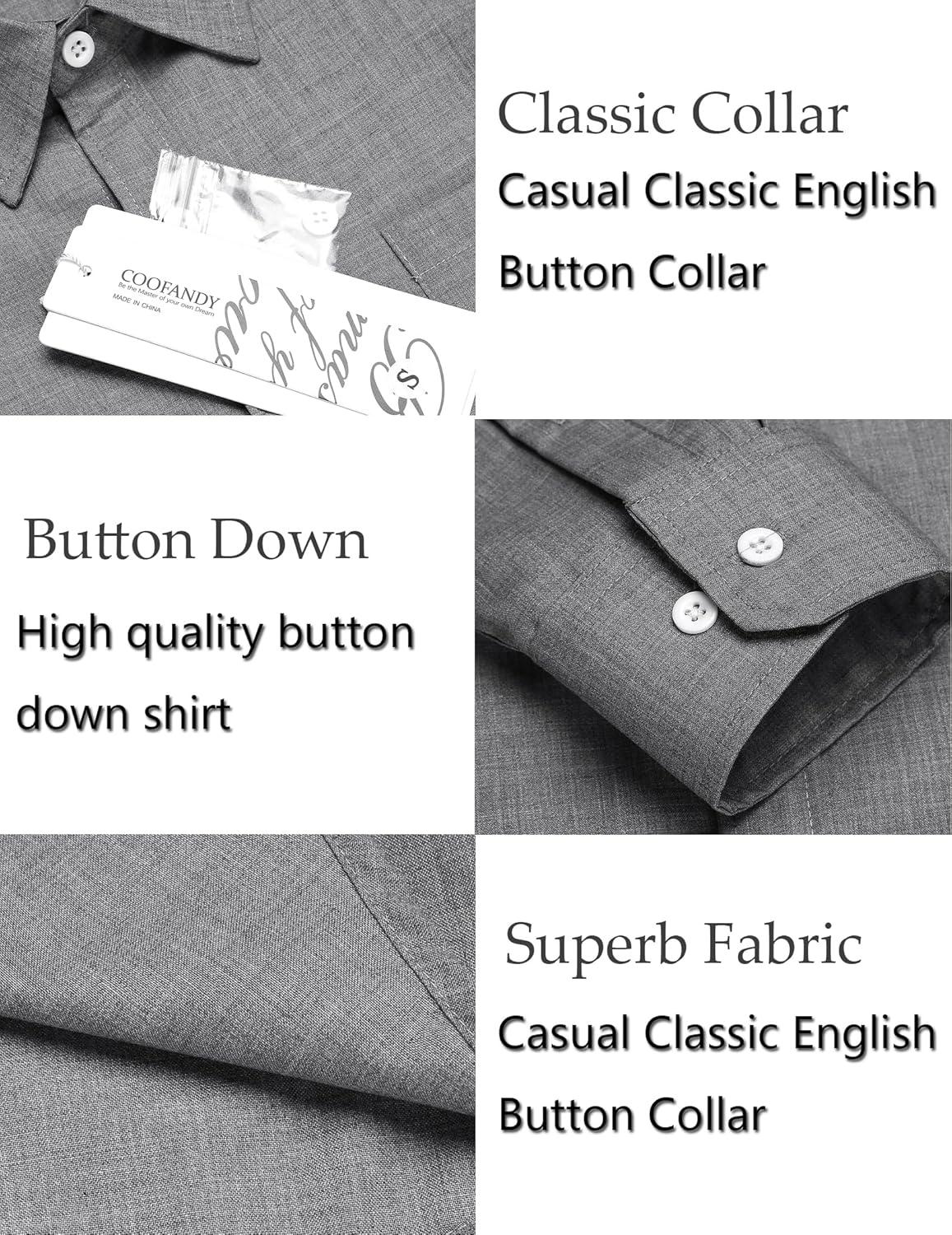 imageCOOFANDY Mens Button Down Shirts Short Sleeve Casual Summer Beach Shirts for Men Vacation Wedding Linen Shirt1 Light Grey