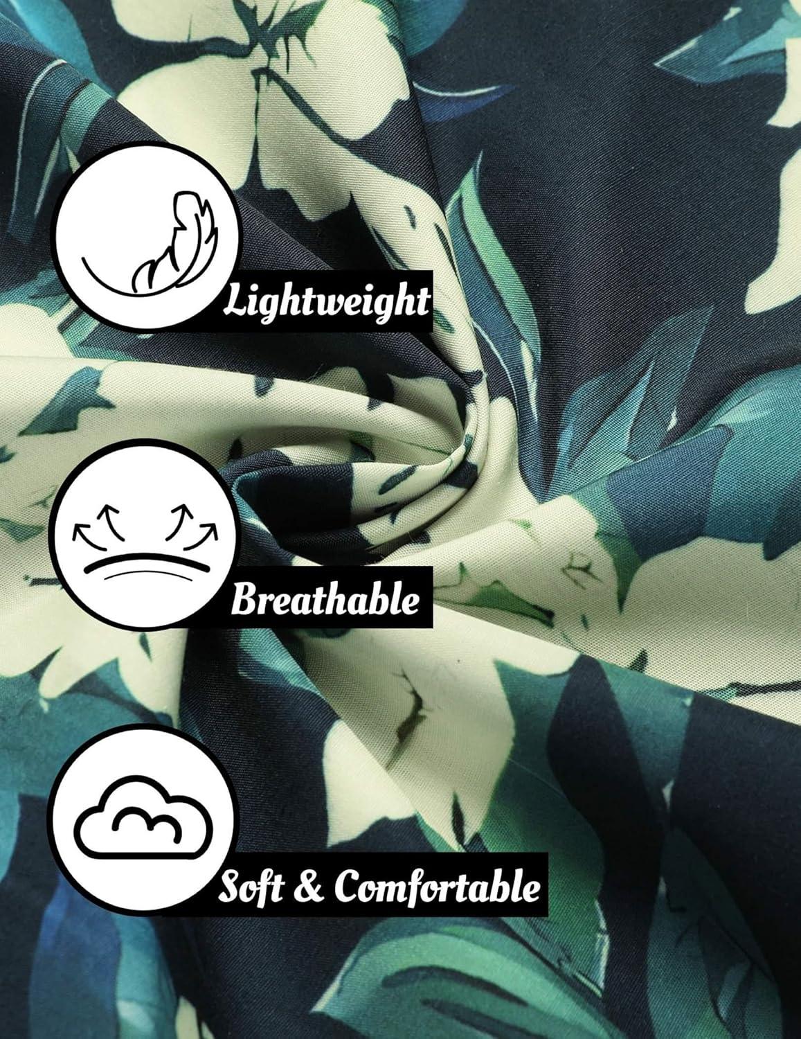 imageCOOFANDY Mens Button Down Shirts Short Sleeve Casual Summer Beach Shirts for Men Vacation Wedding Linen ShirtBluewhite Floral