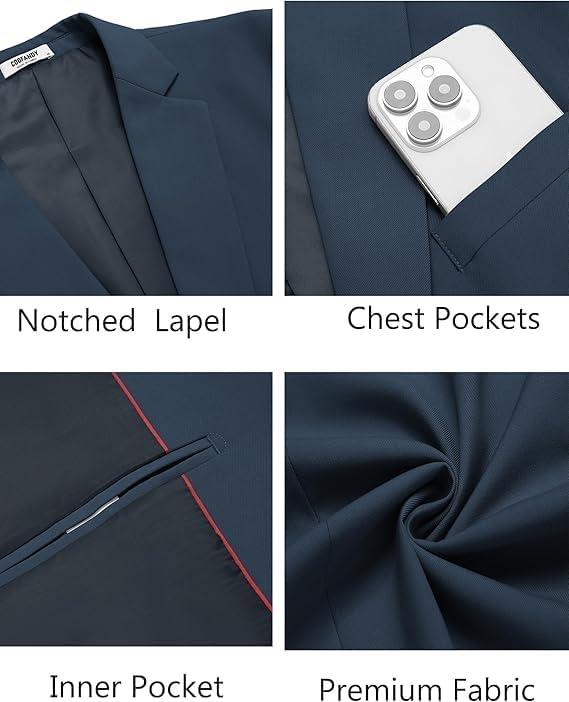 imageCOOFANDY Mens Casual Blazer Lightweight Suit Jacket Slim Fit Sport Coats for MenNavy Blue