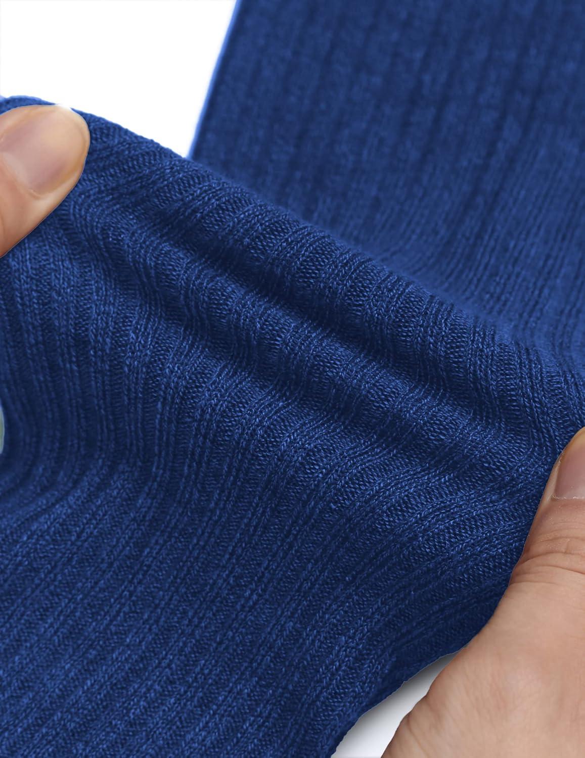 imageCOOFANDY Mens Casual Polo Shirts Long Sleeve Textured Knit Tee Shirt Wrok TshirtsRoyal Blue