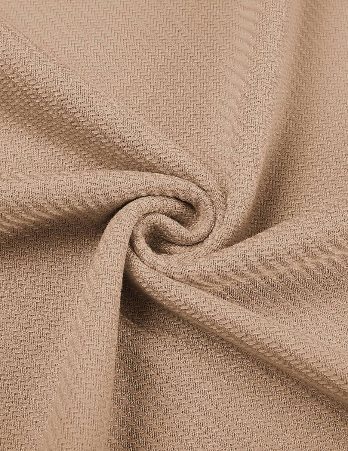 imageCOOFANDY Mens Casual Quarter Zipper Knit Polo Shirts Short Sleeve Summer Beach Shirt Textured Jersey TopsKhaki