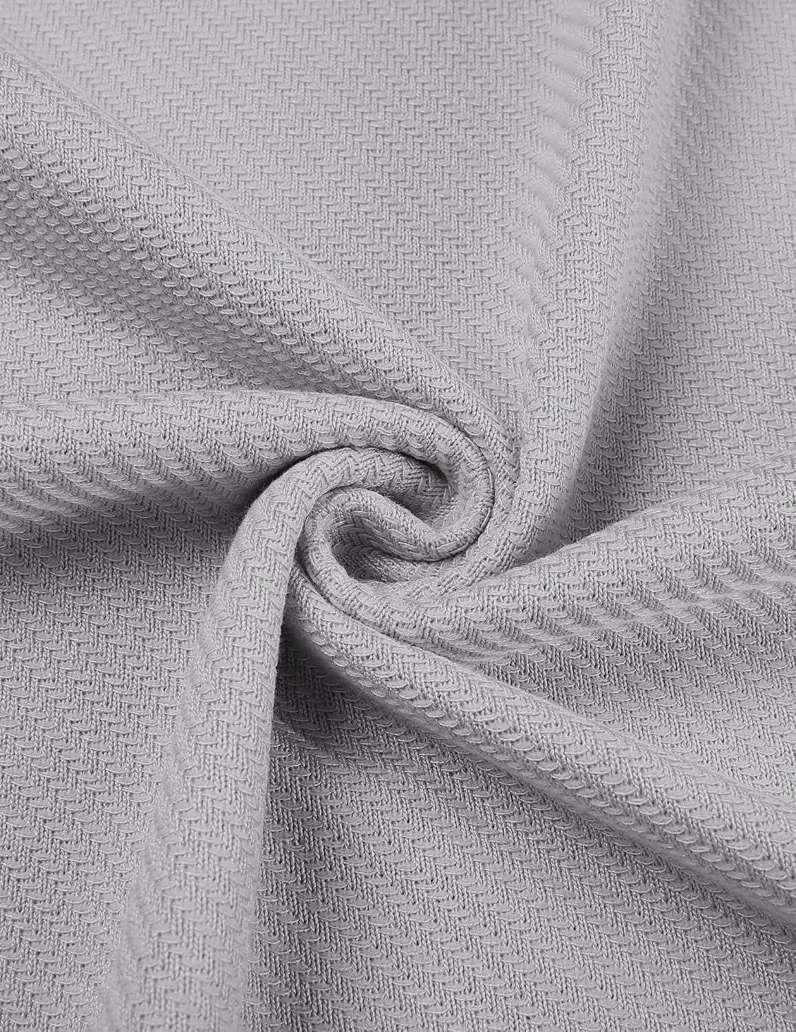 imageCOOFANDY Mens Casual Quarter Zipper Knit Polo Shirts Short Sleeve Summer Beach Shirt Textured Jersey TopsLight Grey