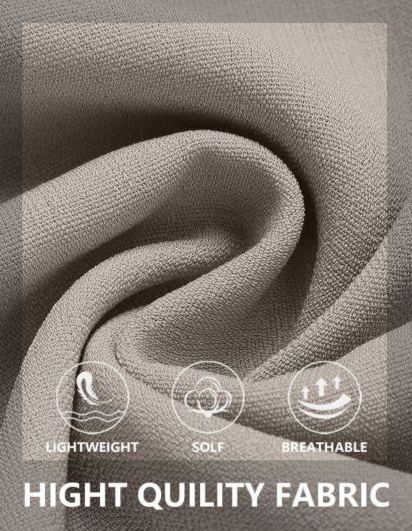 imageCOOFANDY Mens Casual Shorts 7 inch Elastic Waist Drawstring Lightweight Summer Beach Shorts with PocketsLight Grey