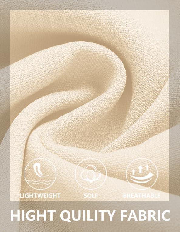 imageCOOFANDY Mens Casual Shorts 7 inch Elastic Waist Drawstring Lightweight Summer Beach Shorts with PocketsLight Khaki