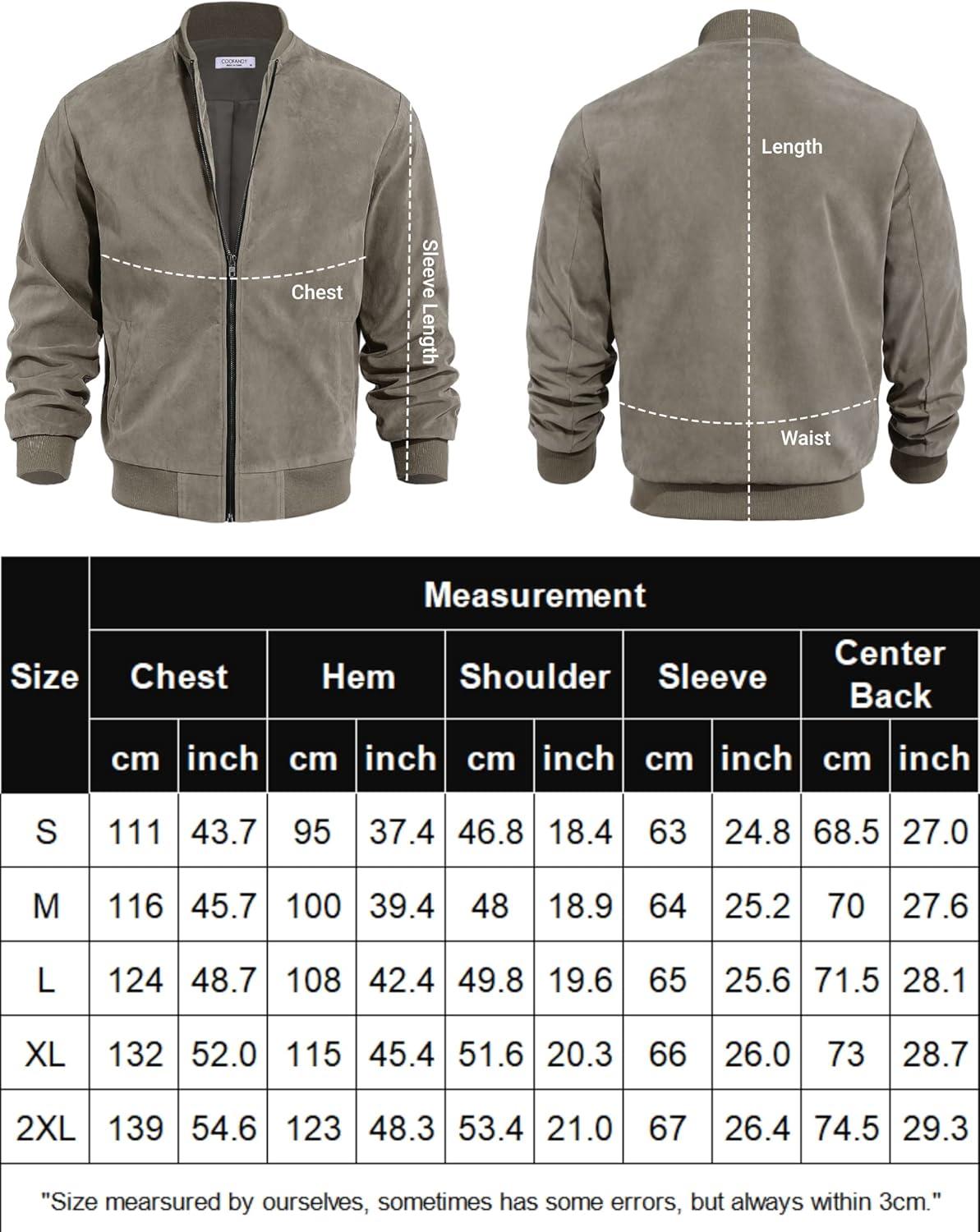 imageCOOFANDY Mens Casual Varsity Jacket Vintage Lightweight Suede Bomber JacketsGrey