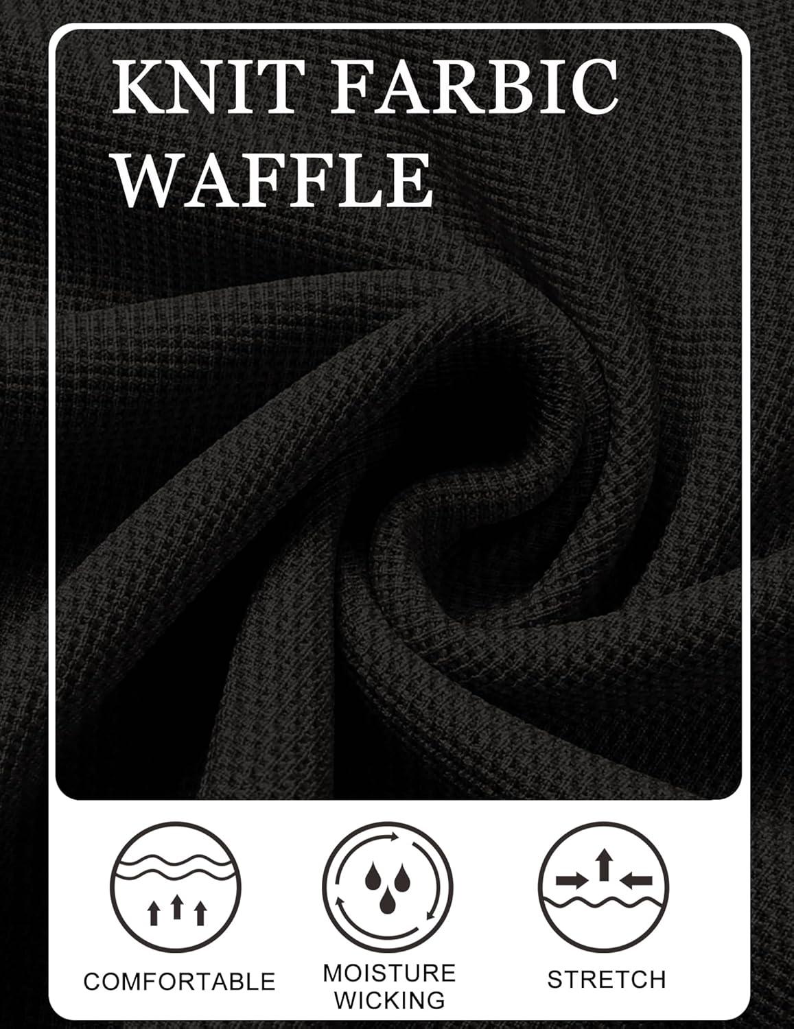 imageCOOFANDY Mens Casual Waffle Shorts Elastic Waist Summer Beach Shorts 7quot Workout Sweat ShortsBlack