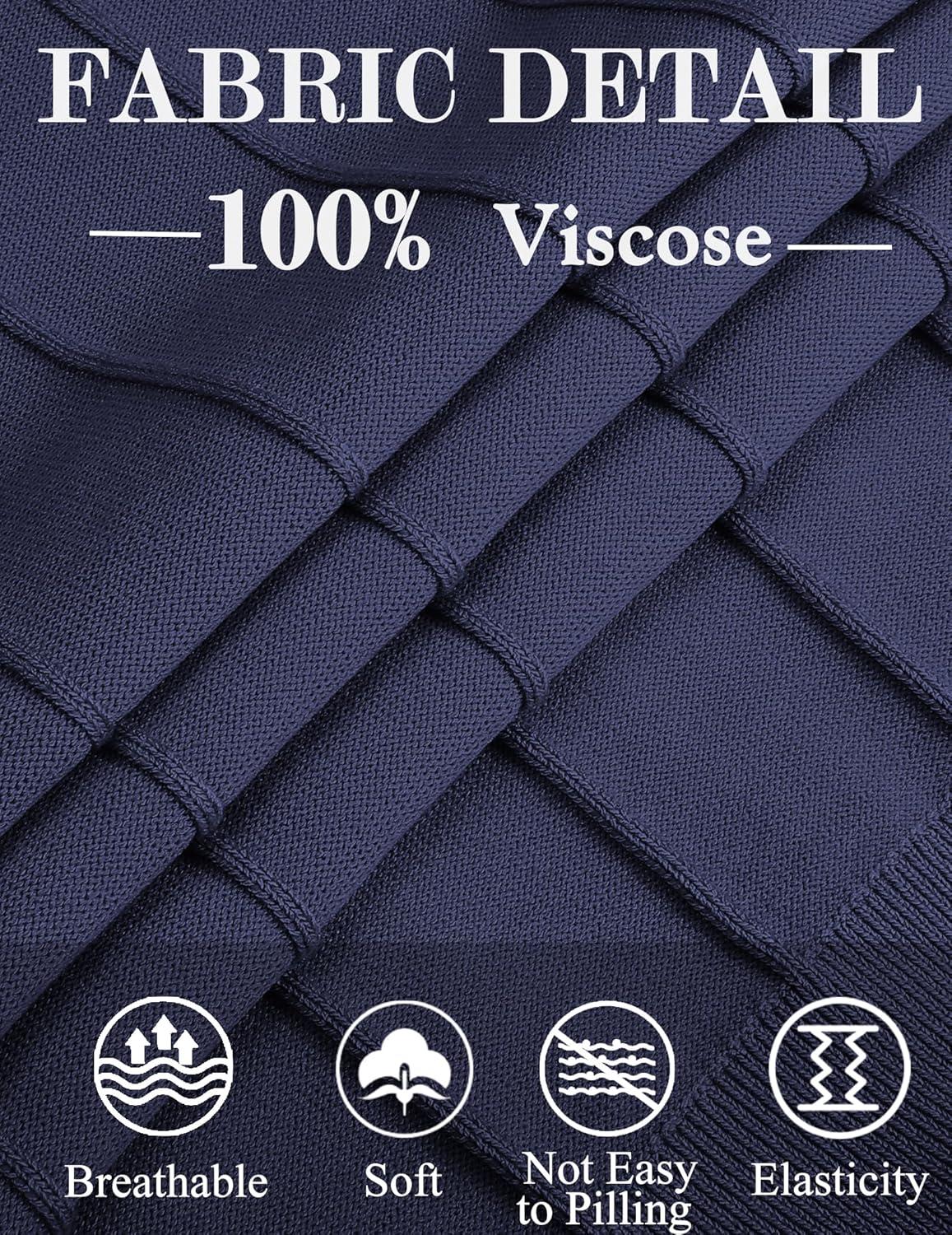 imageCOOFANDY Mens Crew Neck Sweater Long Sleeve Ribbed Knit Dress Sweaters Casual Slim Fit PulloverNavy Blue