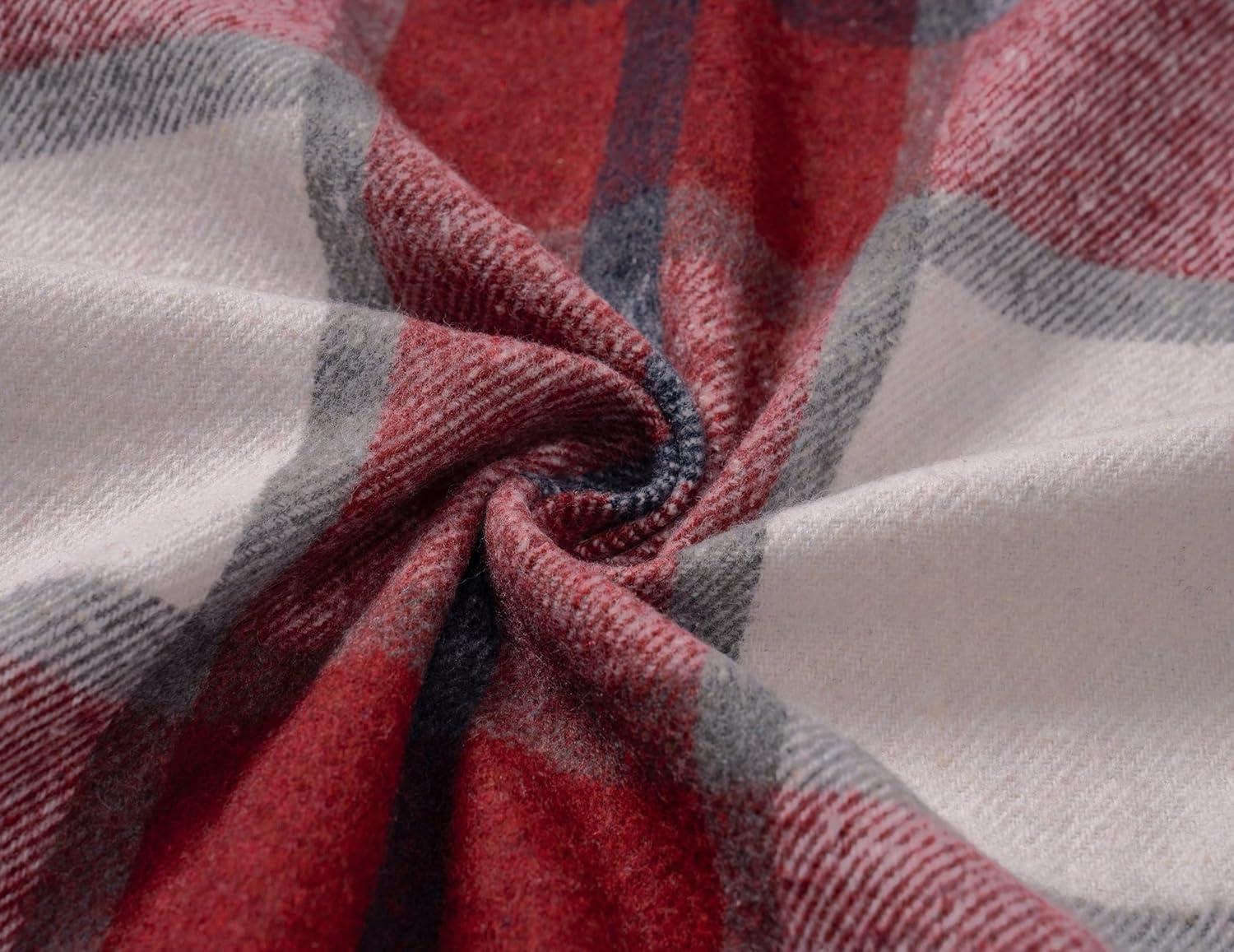 imageCOOFANDY Mens Flannel Shirts Long Sleeve Plaid Shirt Jacket Button Down Shirt with PocketsWine Red