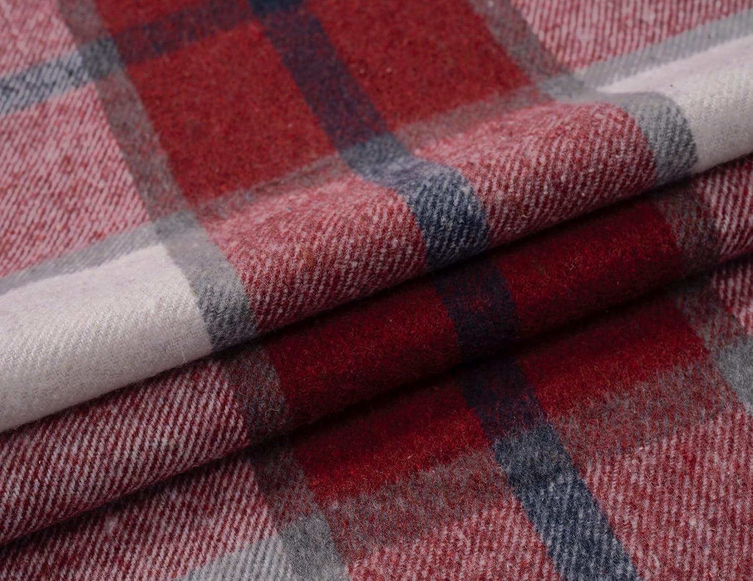 imageCOOFANDY Mens Flannel Shirts Long Sleeve Plaid Shirt Jacket Button Down Shirt with PocketsWine Red