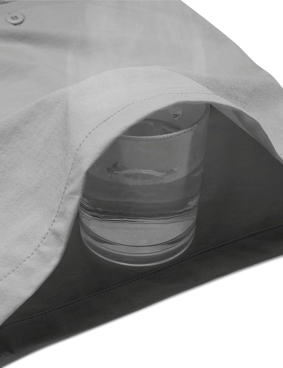 imageCOOFANDY Mens Golf Dress Shorts Lightweight 7quot Hiking Shorts Casual Summer Shorts with PocketsLight Grey