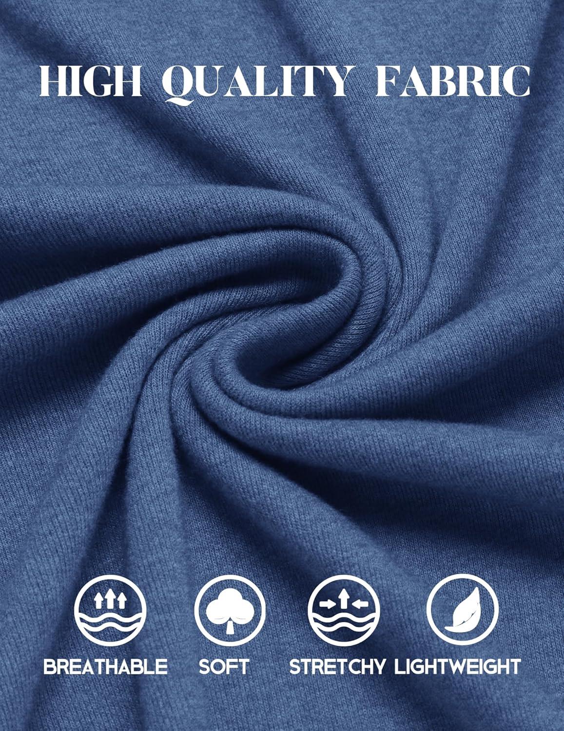 imageCOOFANDY Mens Henley Shirts Long Sleeve Lightweight Buttons TShirts Casual Basic Pullover TopBlue