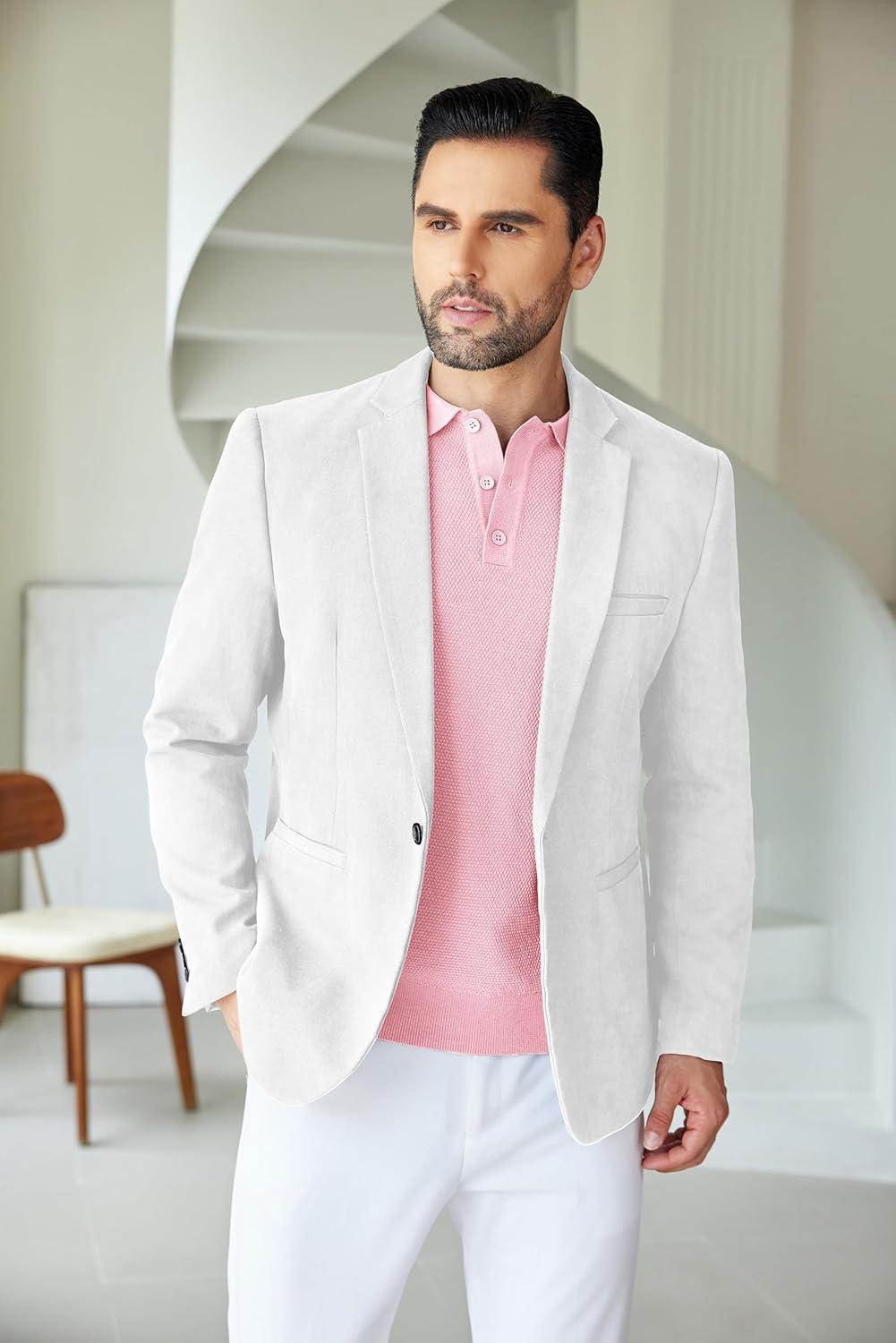 imageCOOFANDY Mens Knit Polo Shirts Long Sleeve Casual Polo Sweaters Shirt Waffle Textured Collared SweaterDark Pink