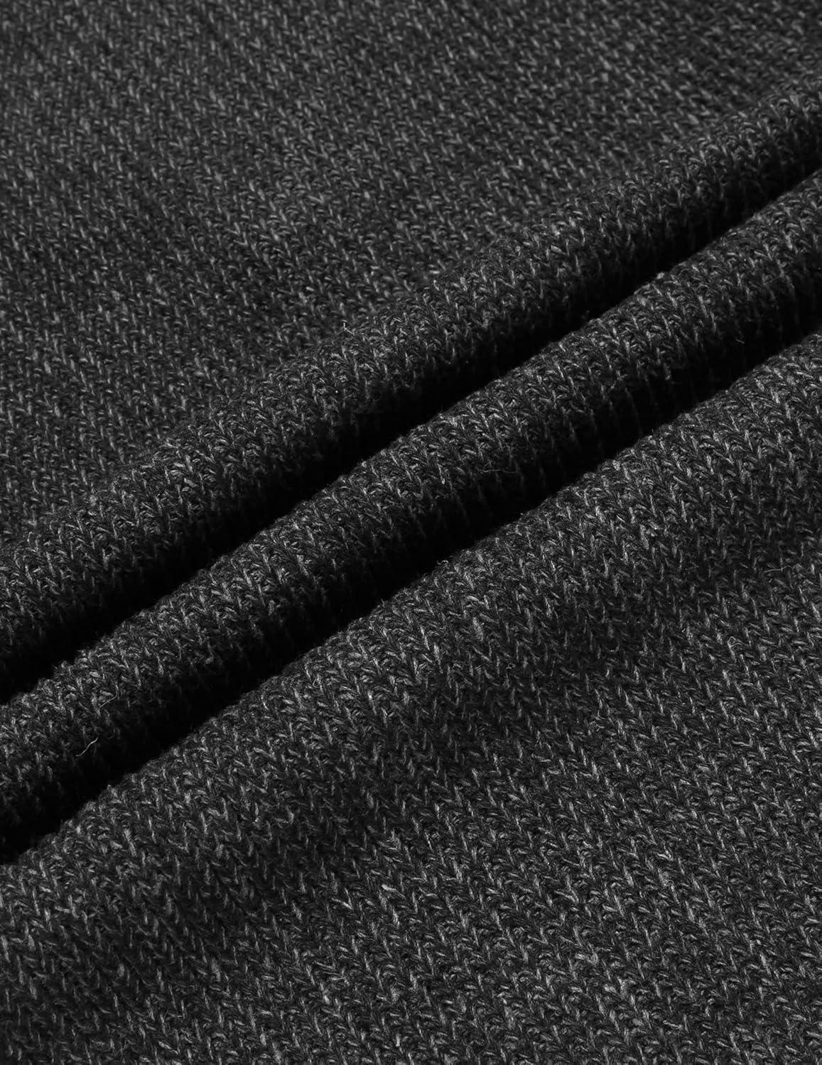 imageCOOFANDY Mens Knitted Turtleneck Pullover Shawl Collar Sweaters Slim Fit High Neck Hoodies with PocketsBlack