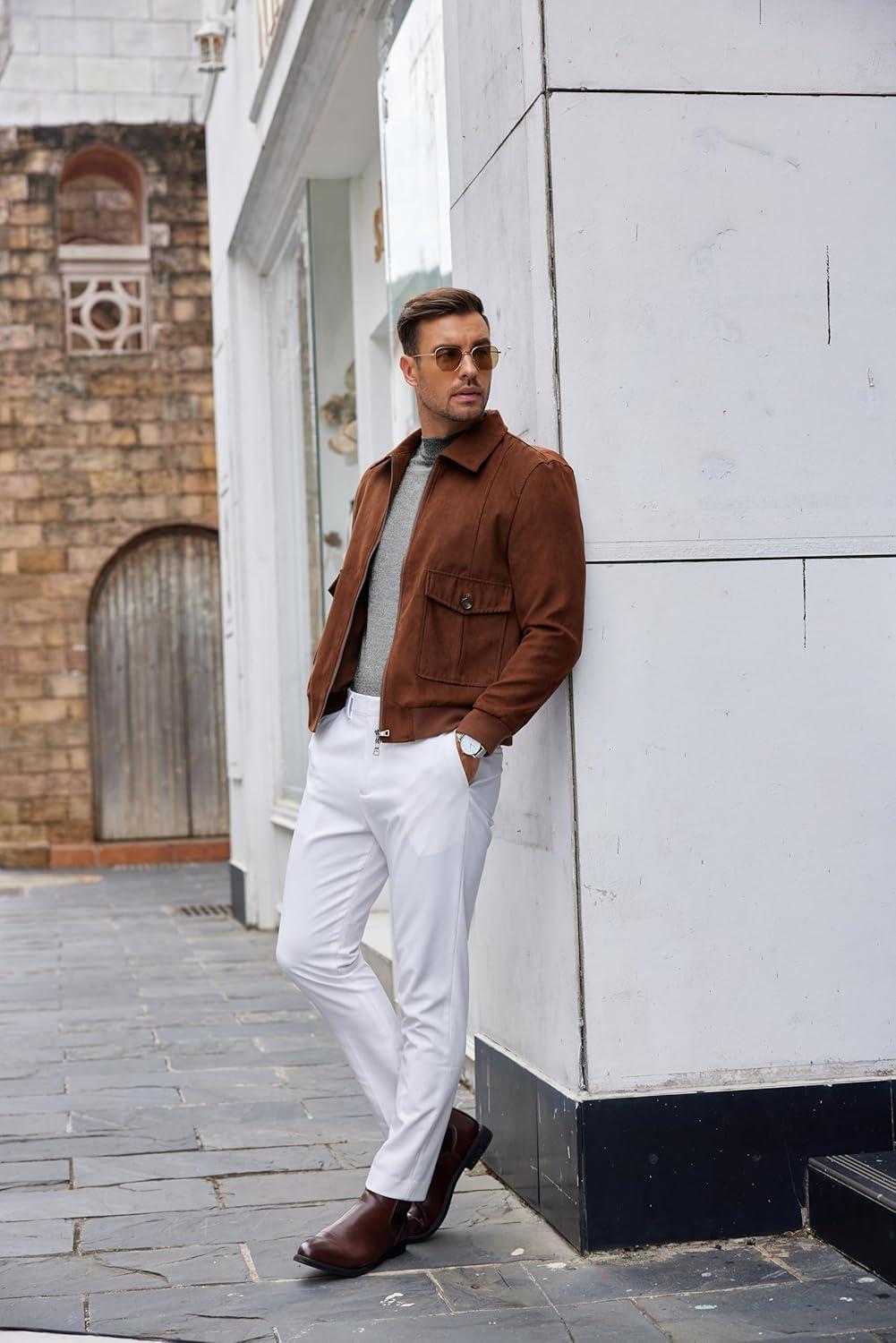 imageCOOFANDY Mens Mock Turtleneck Sweaters Long Sleeve Casual Knit Shirts Half Neck Thermal Lightweight Pullover SweaterLight Grey