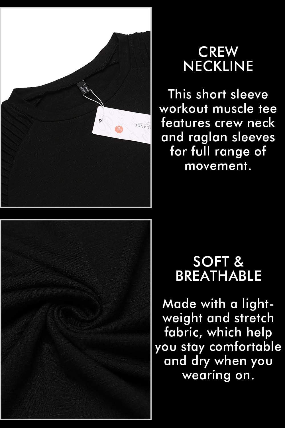 imageCOOFANDY Mens Muscle TShirt Pleated Raglan Sleeve Bodybuilding Gym Tee Short Sleeve Fashion Workout Shirts Hipster ShirtBlack