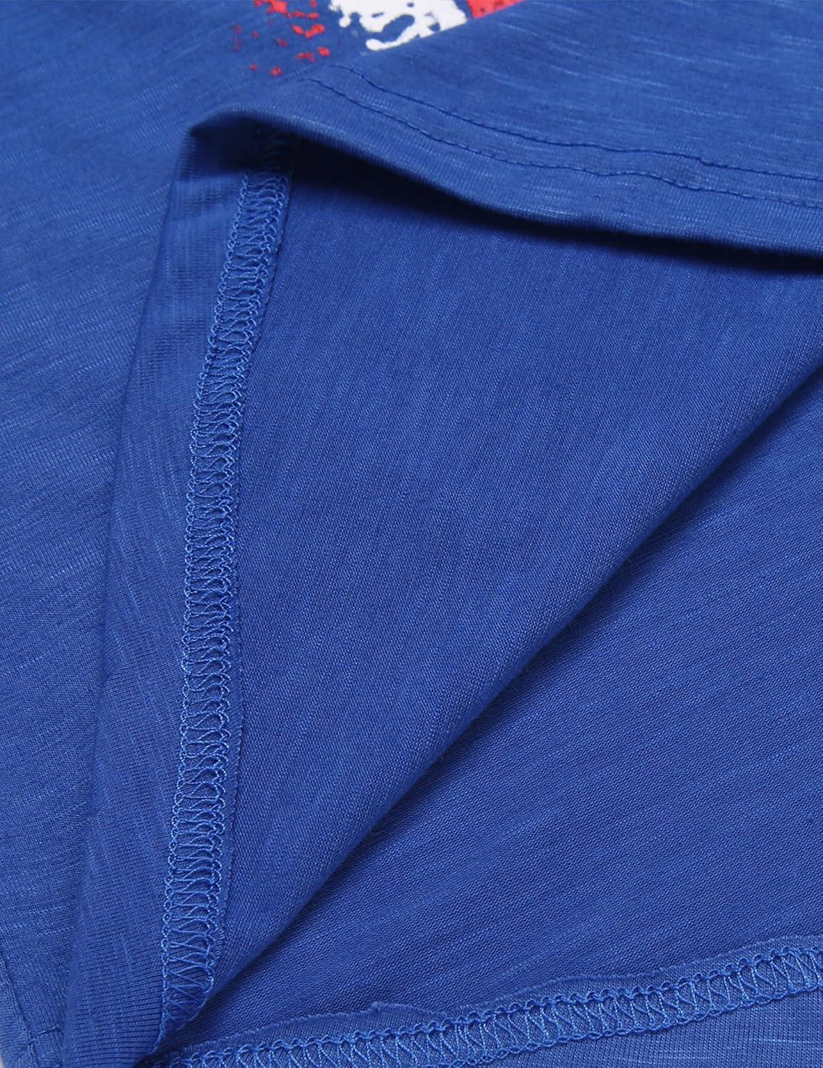 imageCOOFANDY Mens Muscle TShirt Pleated Raglan Sleeve Bodybuilding Gym Tee Short Sleeve Fashion Workout Shirts Hipster ShirtNavy American Flag