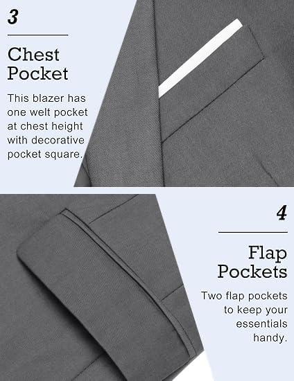 imageCOOFANDY Mens Slim Fit Casual Blazers Lightweight Sport Coats One Button Suit JacketsDark Charcoal