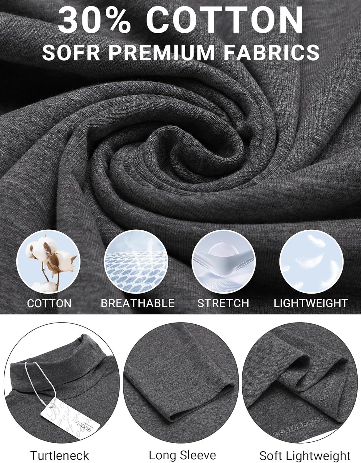 imageCOOFANDY Mens Slim Fit Mock Turtleneck Pullover Sweater Casual Basic Knitted Thermal SweatersDark Grey