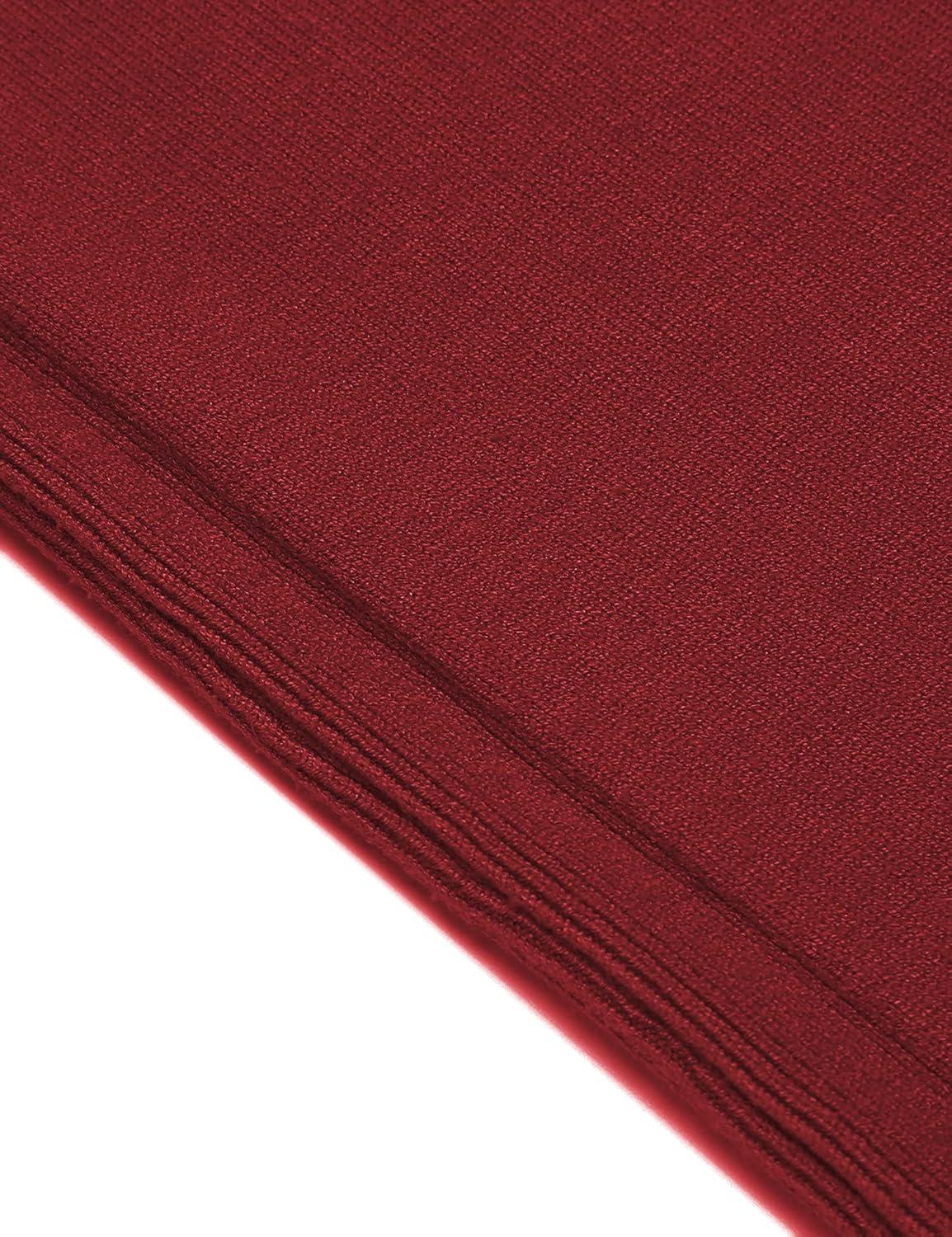 imageCOOFANDY Mens Slim Fit Mock Turtleneck Pullover Sweater Casual Basic Knitted Thermal SweatersWine Red