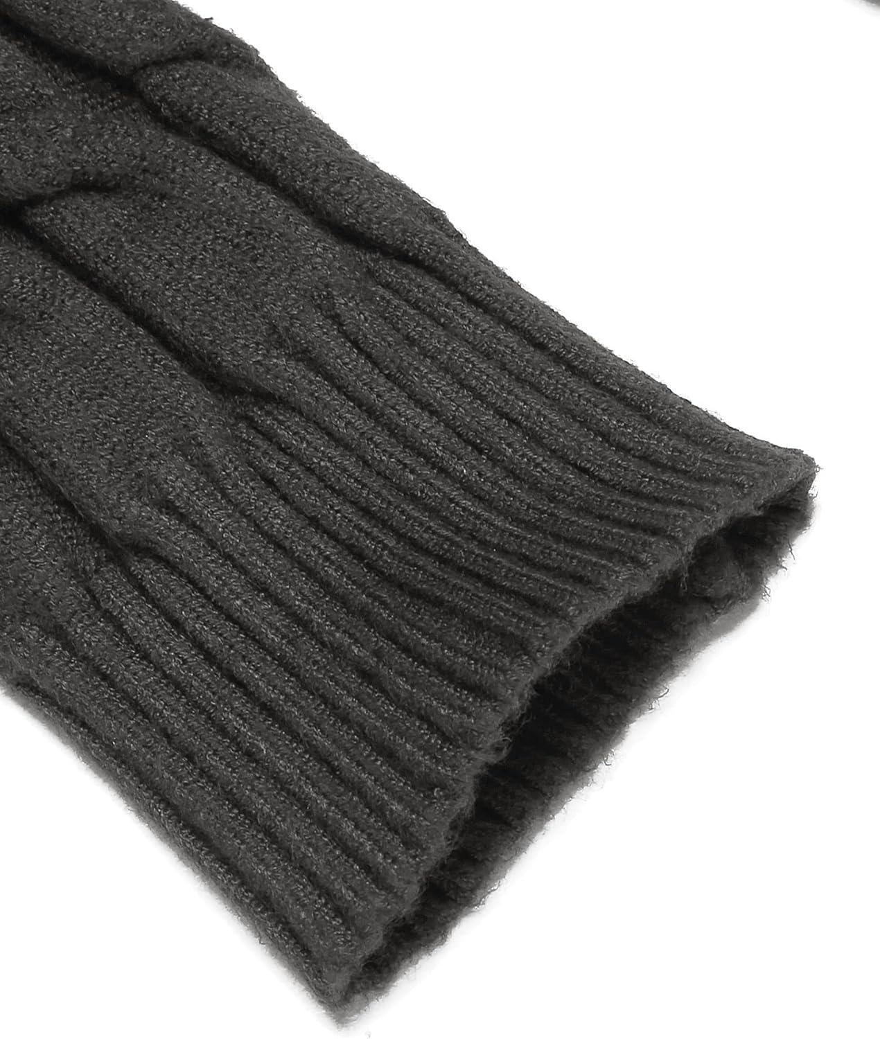 imageCOOFANDY Mens Slim Fit Turtleneck Sweater Casual Twisted Knitted Pullover SweatersCharcoal Grey