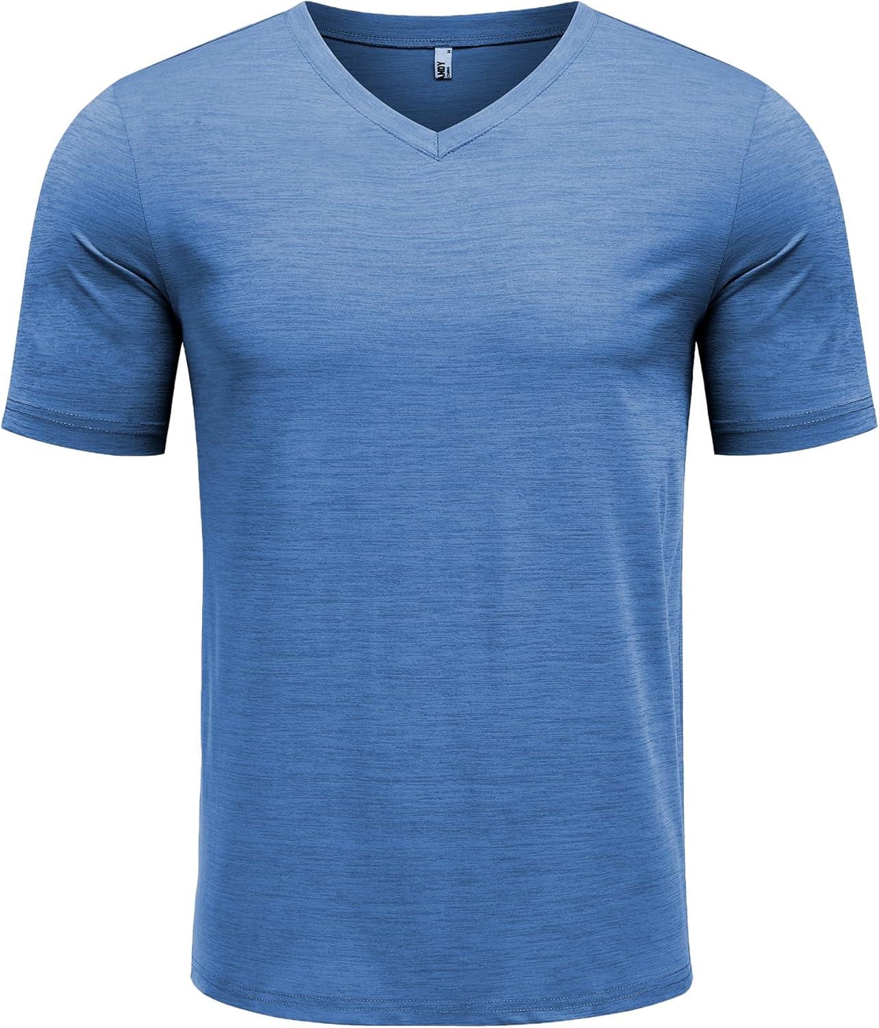 imageCOOFANDY Mens T Shirts Short Sleeve Classic V Neck TShirt Casual Summer Basic Tee ShirtBlue