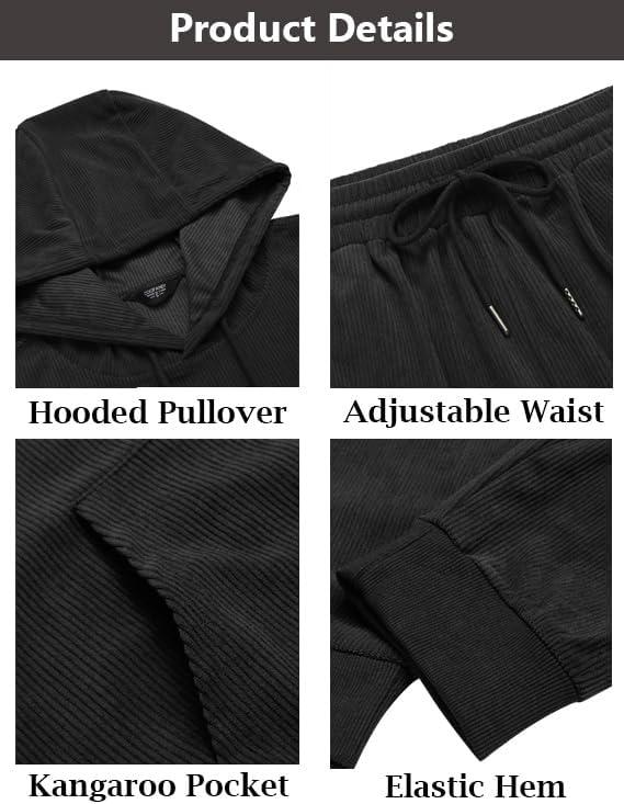 imageCOOFANDY Mens Tracksuit 2 Piece Set Hoodie Sweatsuits Athletic Jogging Suits Casual Sports Outfits01black