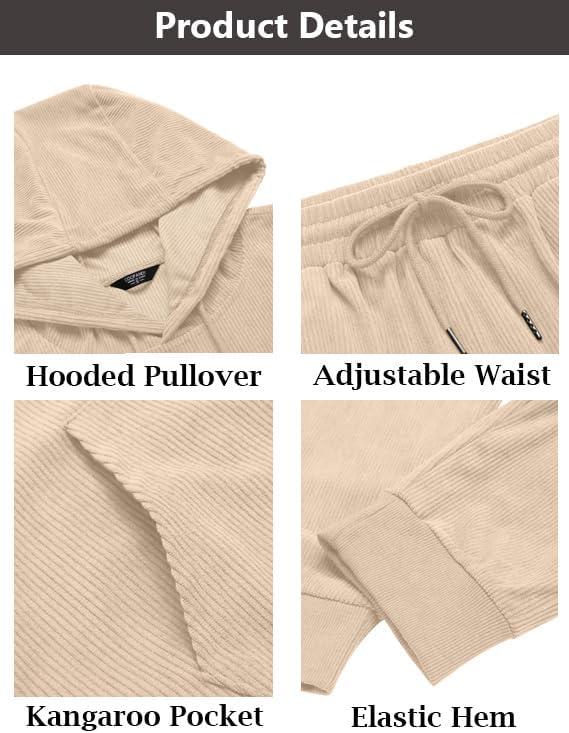 imageCOOFANDY Mens Tracksuit 2 Piece Set Hoodie Sweatsuits Athletic Jogging Suits Casual Sports OutfitsKhaki