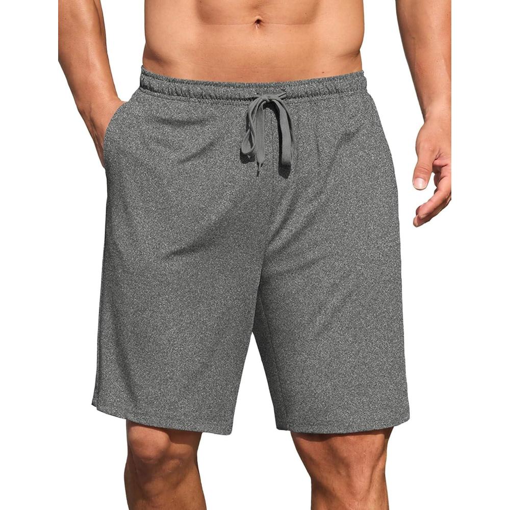 imageCOOFANDY Mens 2 Pack 9 inch Gym Workout Shorts Lightweight Casual Active Running Shorts with PocketsGrey1 Pack of 1