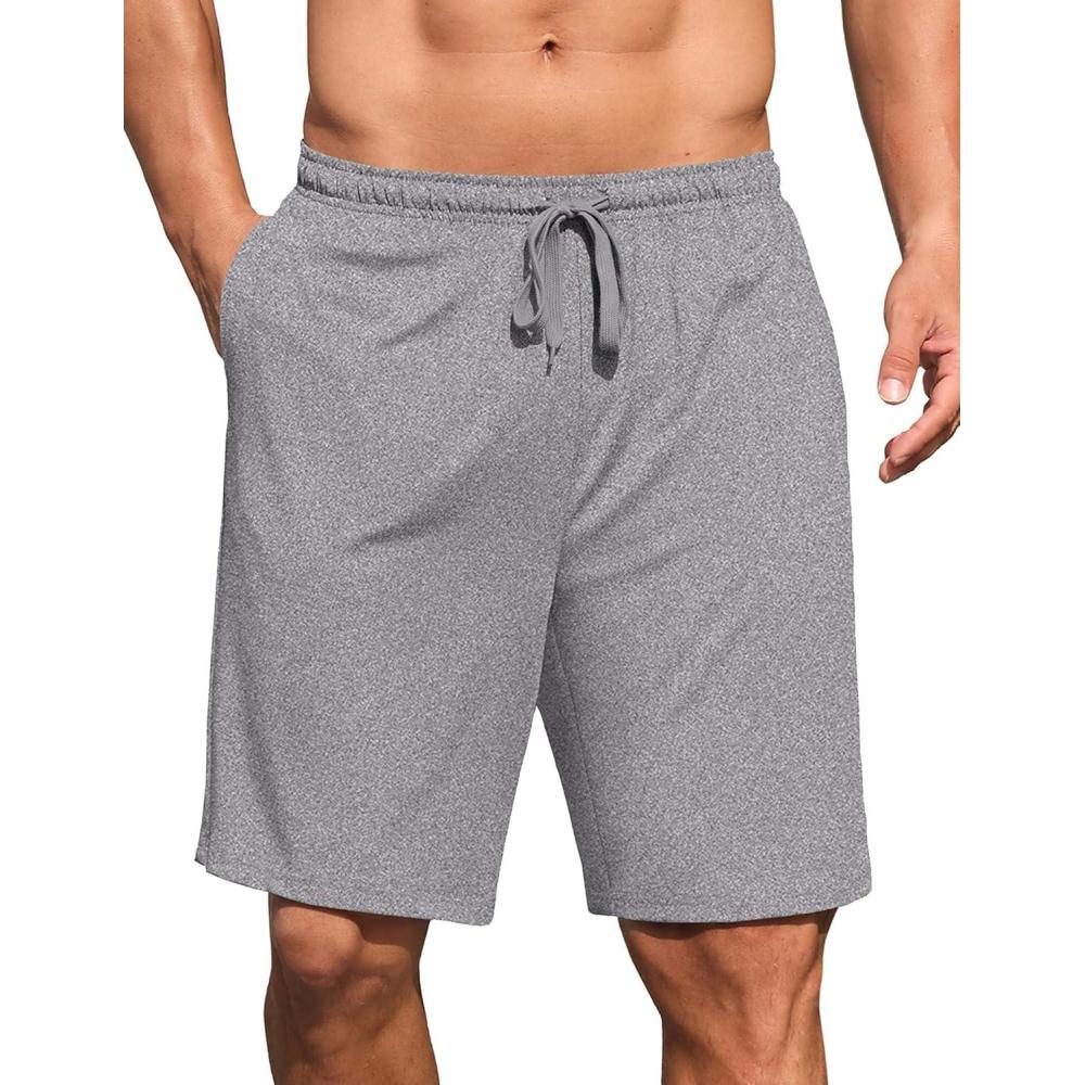 imageCOOFANDY Mens 2 Pack 9 inch Gym Workout Shorts Lightweight Casual Active Running Shorts with PocketsLight Grey1 Pack of 1