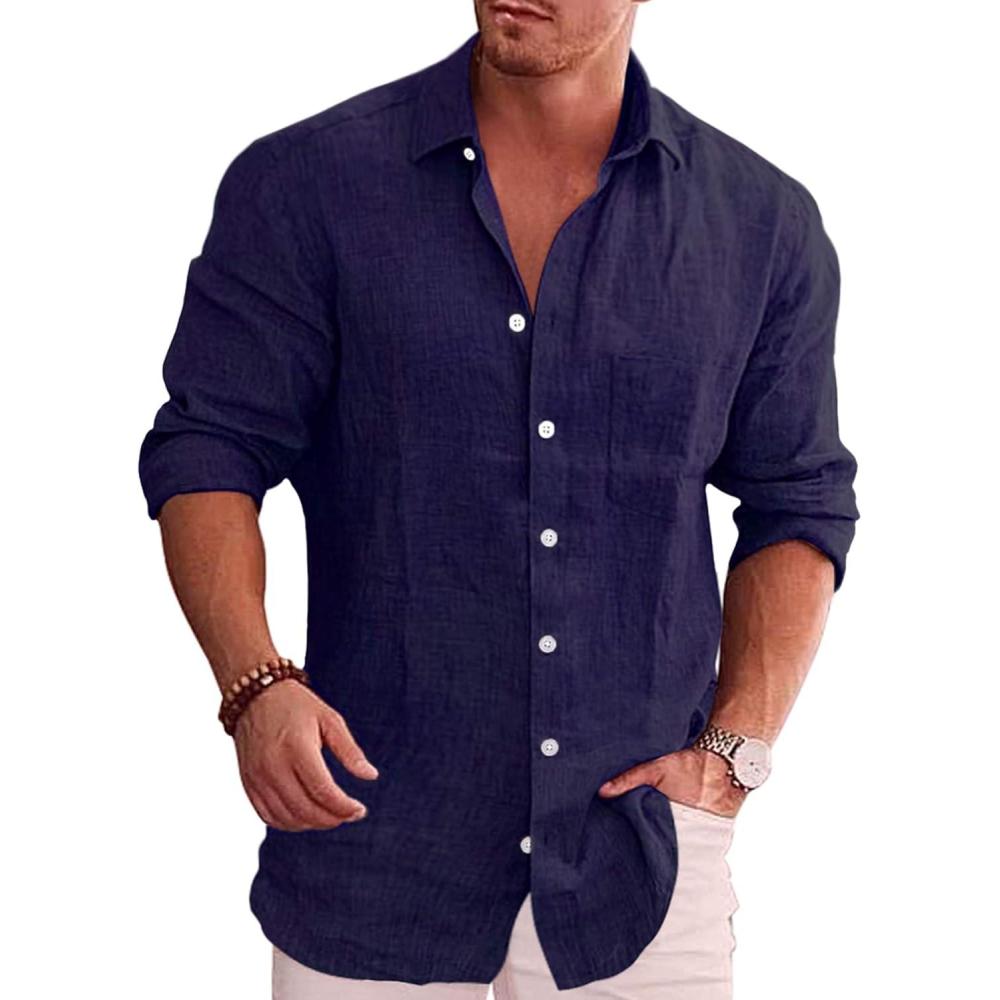 imageCOOFANDY Mens Button Down Shirts Short Sleeve Casual Summer Beach Shirts for Men Vacation Wedding Linen Shirt1 Royal Blue