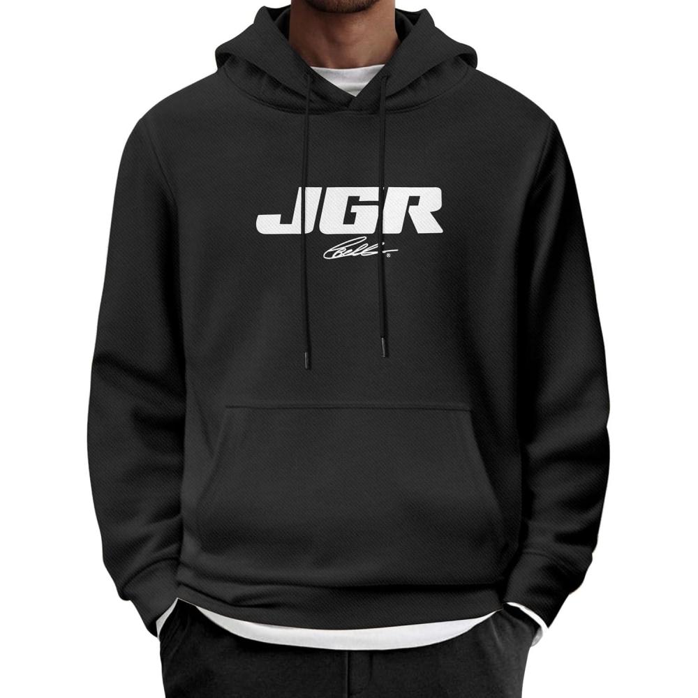 imageCOOFANDY Mens Hoodie Long Sleeve Casual Pullover Hooded Sweatshirt Fashion Drawstring Hoodies with PocketRacing Letter