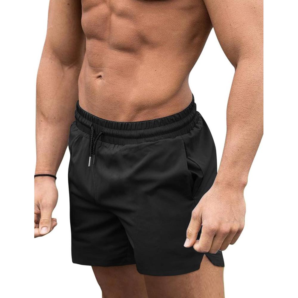imageCOOFANDY Mens Swim Trunks Quick Dry Board Shorts Swimsuit Swimwear Bathing SuitA Black