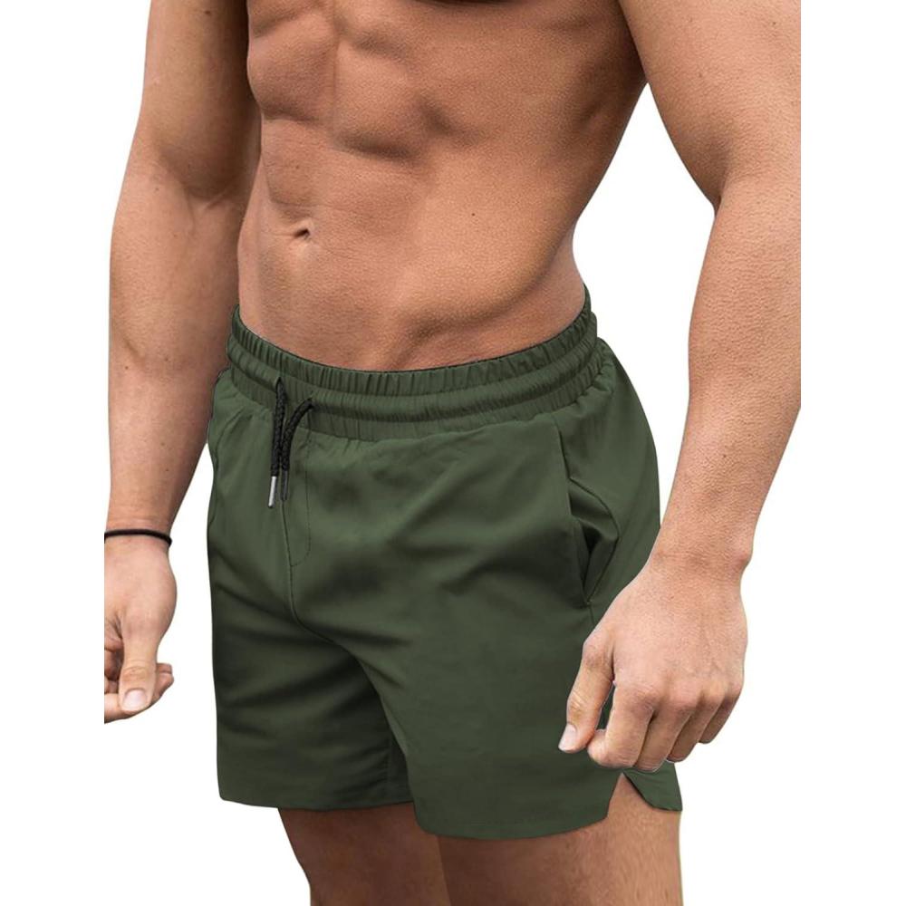 imageCOOFANDY Mens Swim Trunks Quick Dry Board Shorts Swimsuit Swimwear Bathing SuitArmy Green
