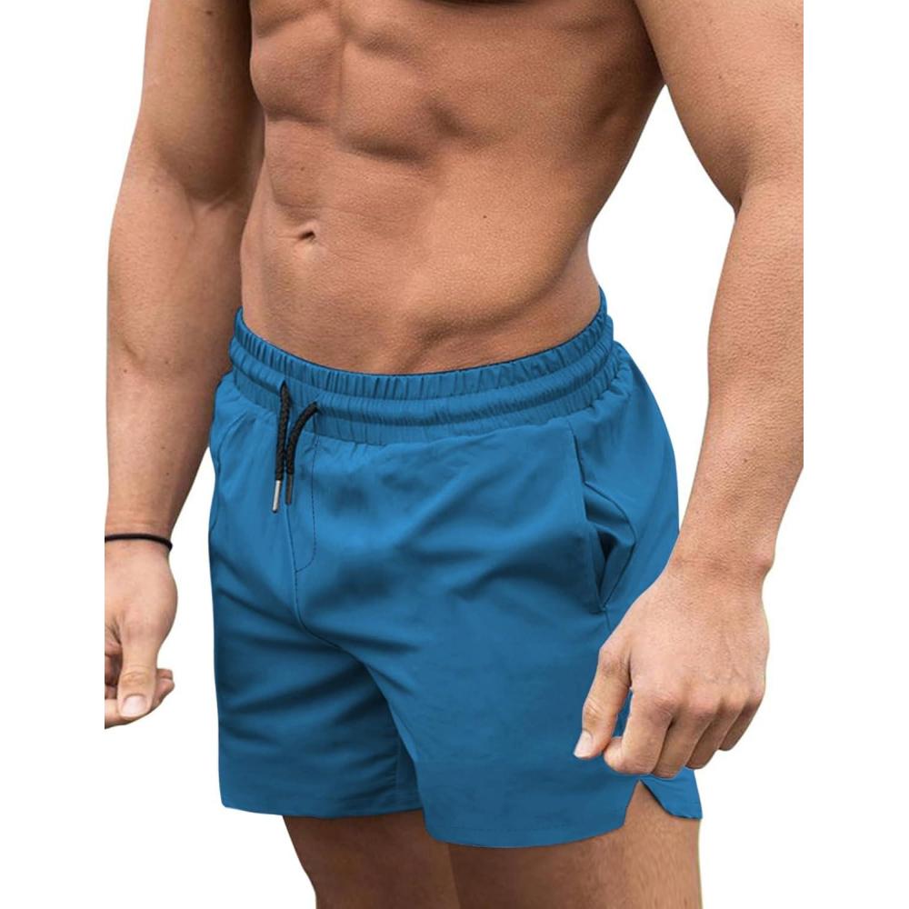 imageCOOFANDY Mens Swim Trunks Quick Dry Board Shorts Swimsuit Swimwear Bathing SuitLake Blue