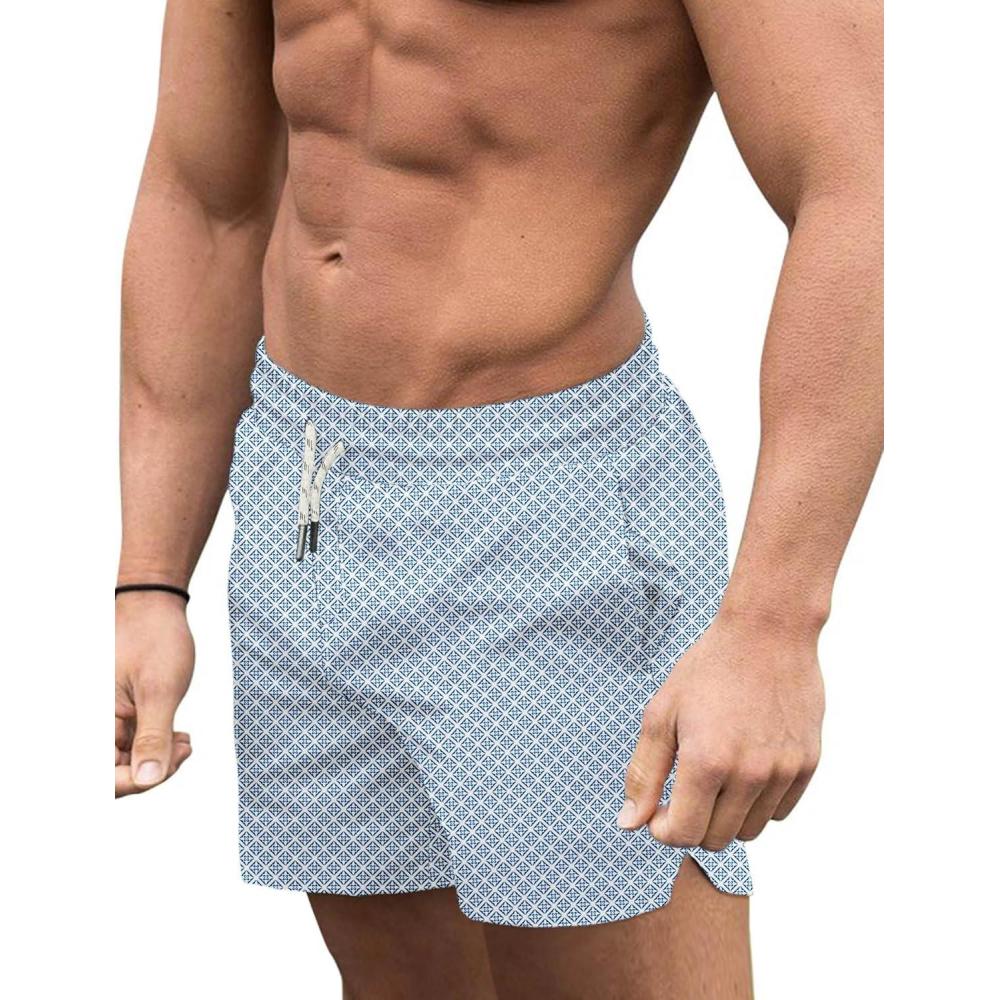 imageCOOFANDY Mens Swim Trunks Quick Dry Board Shorts Swimsuit Swimwear Bathing SuitP Blue Combo