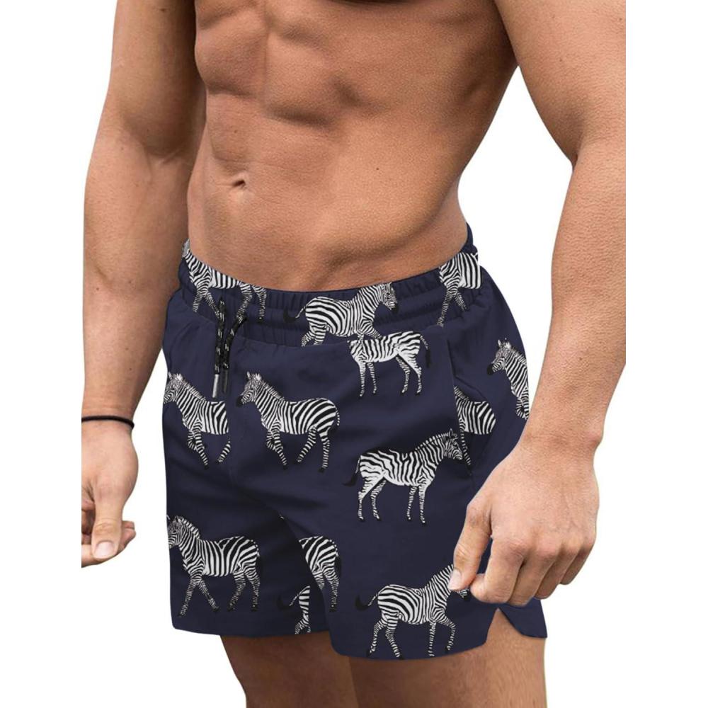 imageCOOFANDY Mens Swim Trunks Quick Dry Board Shorts Swimsuit Swimwear Bathing SuitP Zebra