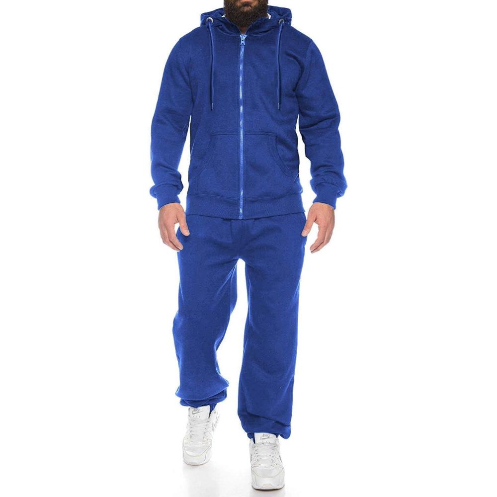 imageCOOFANDY Sweatsuits for Men 2 Piece tracksuit Sets Full Zip Hoodie Sweatpants for Men Casual Sports Jogging Suits S4XLBlue