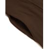 COOFANDY Long Hooded Cardigan Ruffle Shawl Collar Open Front Lightweight Drape Cape Overcoat with Pockets(Brown)