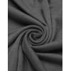COOFANDY Long Hooded Cardigan Ruffle Shawl Collar Open Front Lightweight Drape Cape Overcoat with Pockets(Middle Grey)