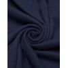 COOFANDY Long Hooded Cardigan Ruffle Shawl Collar Open Front Lightweight Drape Cape Overcoat with Pockets(Navy)