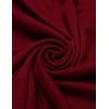 COOFANDY Long Hooded Cardigan Ruffle Shawl Collar Open Front Lightweight Drape Cape Overcoat with Pockets(Wine Red)